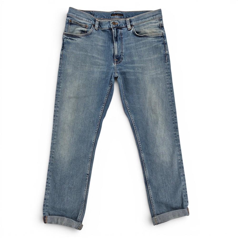 Nudie Jeans Lean Dean 34x32 Slim Taper Stretch Jeans‎ Scandinavian Minimalist